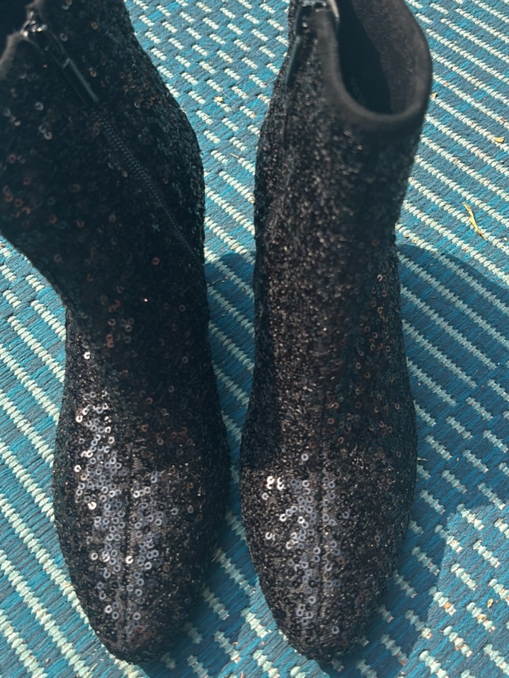 Impo Black Sequin Ankle Booties